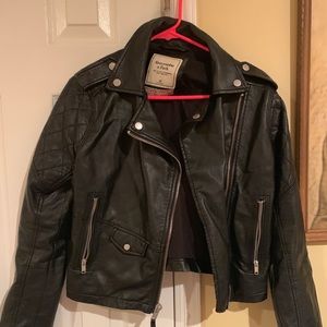 Black leather jacket